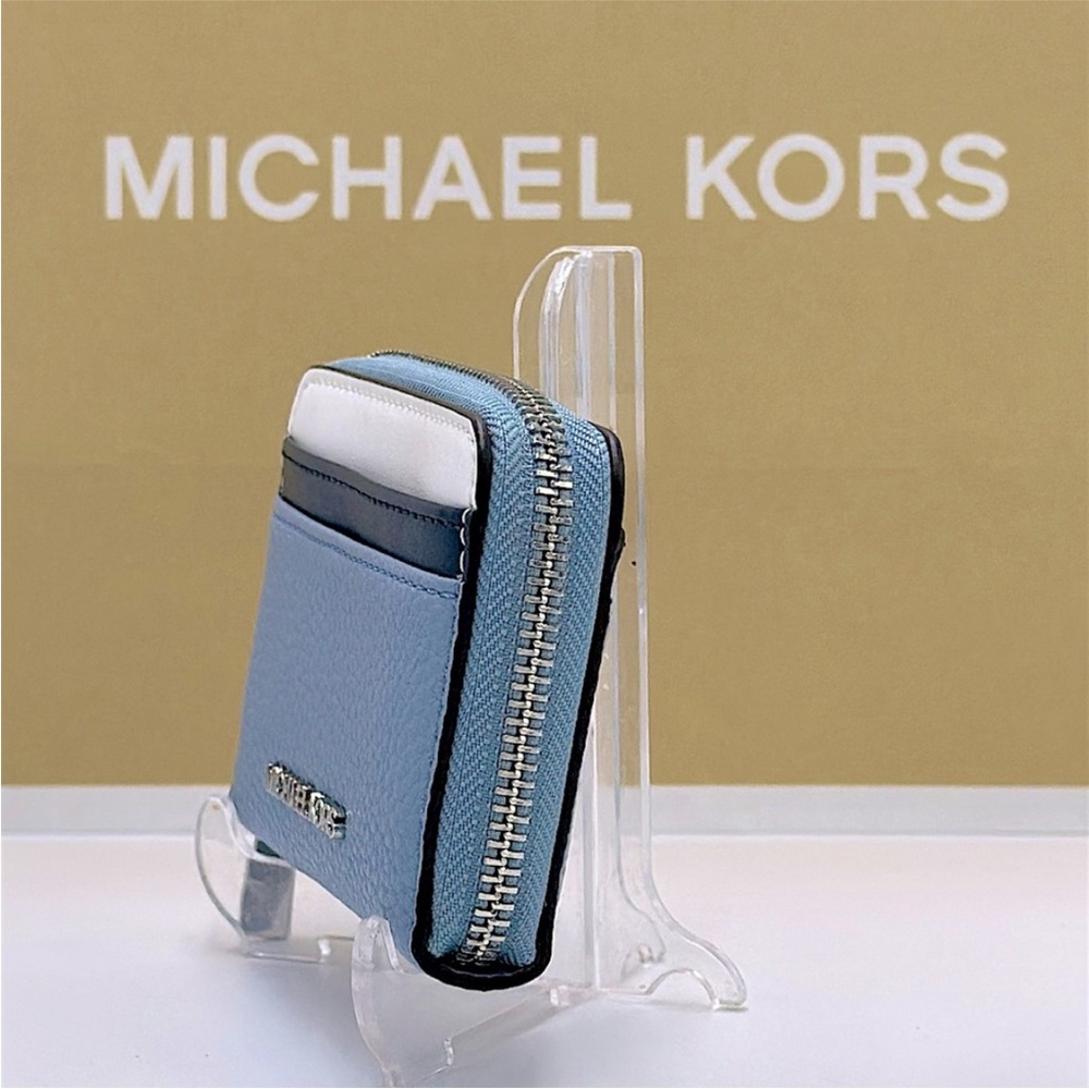 Michael Kors Jet Set Travel Medium Zip Around Color-Block Wallet Card Case - Picture 3 of 11